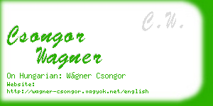csongor wagner business card