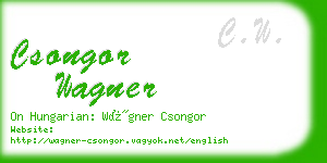 csongor wagner business card